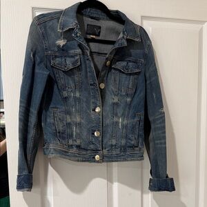 American Eagle Outfitters Distressed Blue Jean Jacket